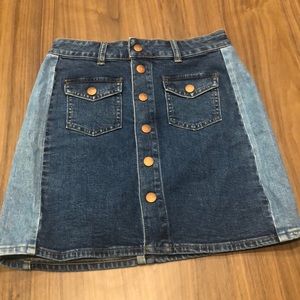 Madewell, Jean button skirt